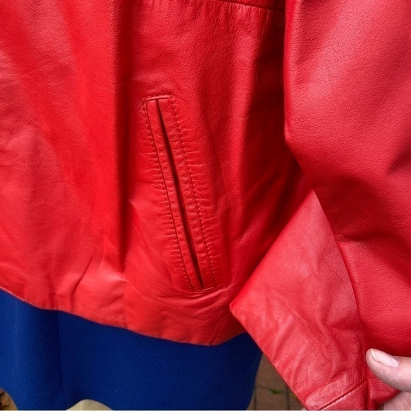 Toff’s red leather jacket. Beautifully made and like new. Hello Miss Scarlet! - Picture 6 of 7